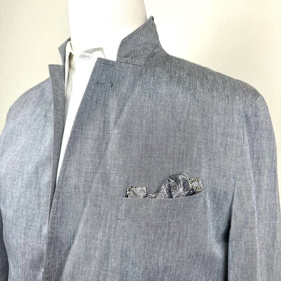 J.Crew‎ Grey Ludlow Somelos Cotton Blazer Men’s 44R Read - Picture 4 of 16